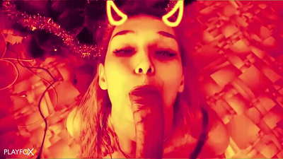 Devilish hottie oso ondo izorratzen da eta ipurdian esperma egiten du